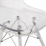 Dover Molded Side Chair with Acrylic Base, Set of 4 – Clear