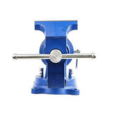 Forward DT08125A 5-Inch Heavy Duty Bench Vise 360-Degree Swivel Base and Head with Anvil (5×22)