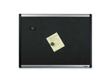 Lorell Black Mesh Fabric Covered Bulletin Board 48in. x 36in.