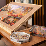 Becko US Puzzle Board & Bracket Set/Wooden Puzzle Board Kit/Jigsaw Puzzle Plateau – with Puzzle Board for Up to 1500 Pieces