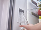 Bosch – 800 Series 20 Cu. Ft. 4-Door French Door Counter-Depth Smart Refrigerator with Beverage Cooler Drawer – Stainless steel