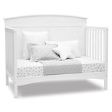 Delta Children Archer Solid Panel 4-in-1 Convertible Baby Crib – Greenguard Gold Certified, Bianca White