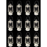 Shop4omni Lot of 12 – 12 inch White Hurricane Kerosene Lantern Light Table Decorative Lamp