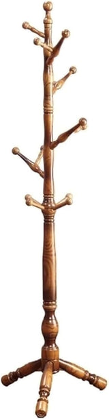 Clothes Stand Modern Coat Rack Solid Wooden Standard Rod 12 Hook Entryway Hall Bedroom Clothes Rack for Clothes Hat Jacket Scarf Hanger New Furniture
