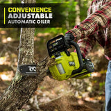 RYOBI RY405010BTL 40V HP Brushless 14 in. Cordless Battery Chainsaw (Tool Only)