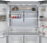 Bosch – 800 Series 21 Cu. Ft. French Door Counter-Depth Smart Refrigerator – Black stainless steel