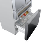 Bosch – 800 Series 20 Cu. Ft. 4-Door French Door Counter-Depth Smart Refrigerator with Beverage Cooler Drawer – Stainless steel