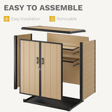 DWVO 5x3ft Resin Outdoor Storage Shed with Floor, Waterproof Lockable Storage Shed with Window, Plastic Outside Tool Storage for Garden, Backyard, Patio, Lawn, Gray
