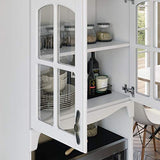 Living Skog Kitchen Cabinet with Storage Shelves and Microwave Stand