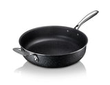 Granitestone Jumbo Cooker with Lid, Nonstick Triple Coated Surface, Family Sized Open Skillet with Stainless Steel Stay Cool & Helper Handle, Oven and Dishwasher Safe