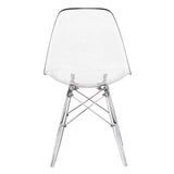 Dover Molded Side Chair with Acrylic Base, Set of 4 – Clear