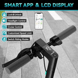 Electric Scooter for Adults, 19/25 Mph Max Speed, 21/25/35 Miles Range,350/500/600W APP Control E-Scooter with 8.5/10 Inflatable tire, Foldable Escooter with App Control, UL 2272 Certified
