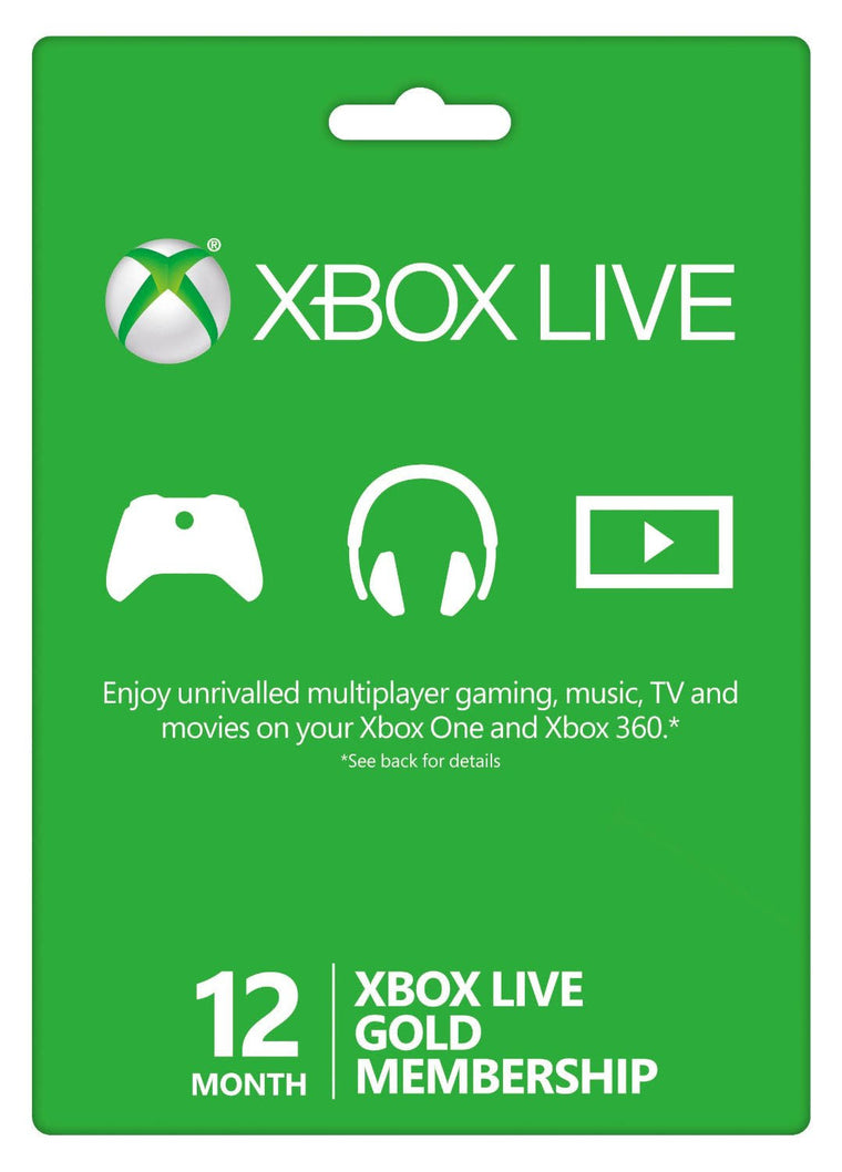 Xbox Live 12-Month Gold Membership (2 Packs)