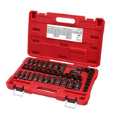 Milwaukee Shockwave Impact Duty 3/8Inch-Drive, SAE and Metric 6-Point Socket Set – 43-Piece, Model 49-66-7009