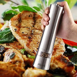 Aicok Stainless Steel Electronic Salt and Pepper Grinder Set with Adju