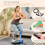 Lifepro TrimLite Vibration Plate Exercise Machine with Handlebars ?C Whole Body Vibration Machine, Ideal Lymphatic Drainage Massager ?C 99 Speed Levels, Bluetooth Speaker, Resistance Bands & Remote