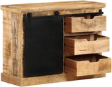 Living Room Storage Cabinet Storage Cabinet Entryway Cabinet Laconic Cabinet Storage Shelf Wine Cabinet Retro Style Textured Sideboard Textured Sideboard 31.5×11.8×23.6 Solid Mango Wood