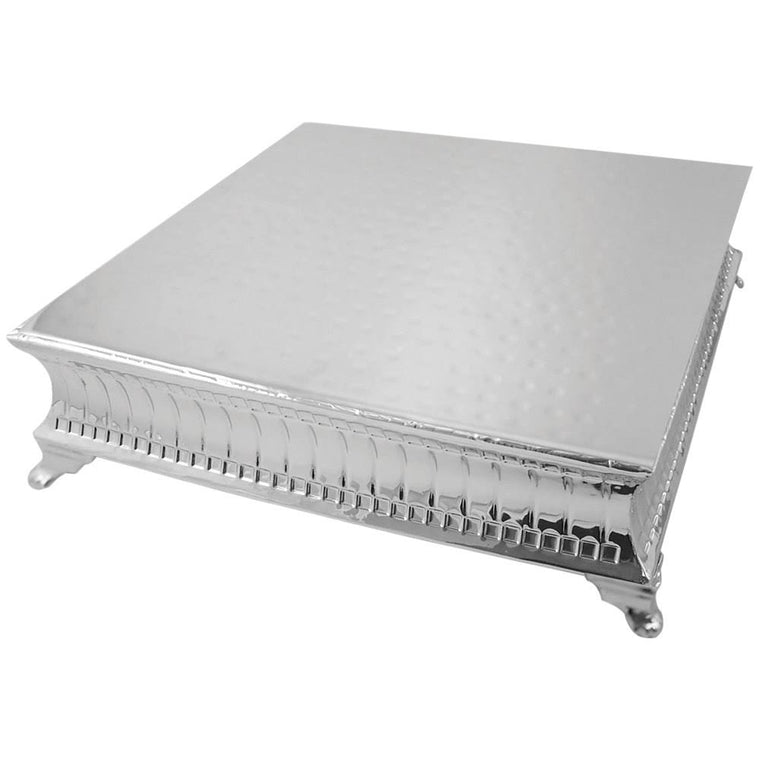 Tabletop Classics by Walco AC9127 18×22 Contemporary Square Nickel-Plated Cake Stand